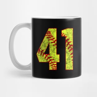 Fastpitch Softball Number 41 #41 Softball Shirt Jersey Uniform Favorite Player Biggest Fan Mug